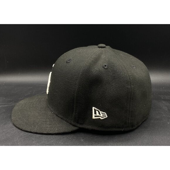 New Era 59Fifty LA Dodgers Baseball Black World Series Fitted Hat Size 7 1/2 - Picture 5 of 10